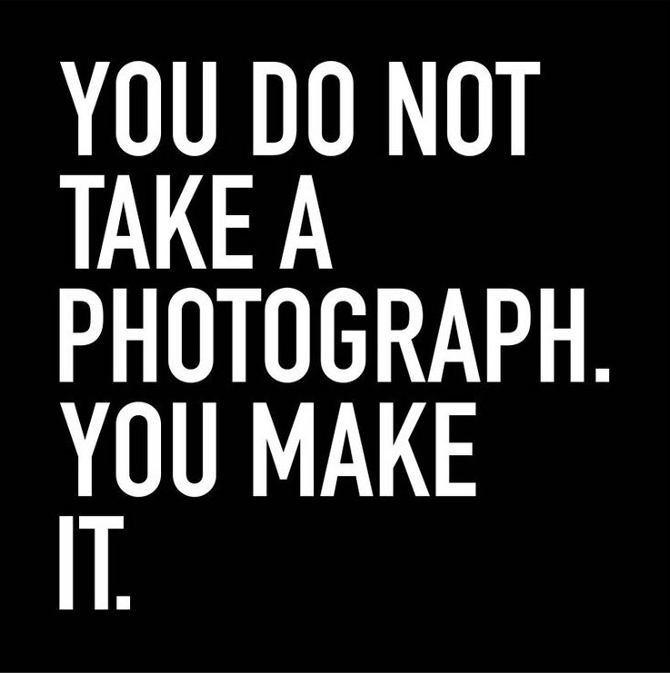You do not take a photograph. You make it. Artwork by Alfredo Jaar