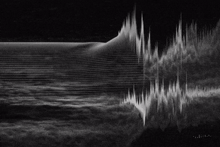 An AI-generated violent abstract landscape