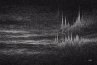 An AI-generated violent abstract landscape